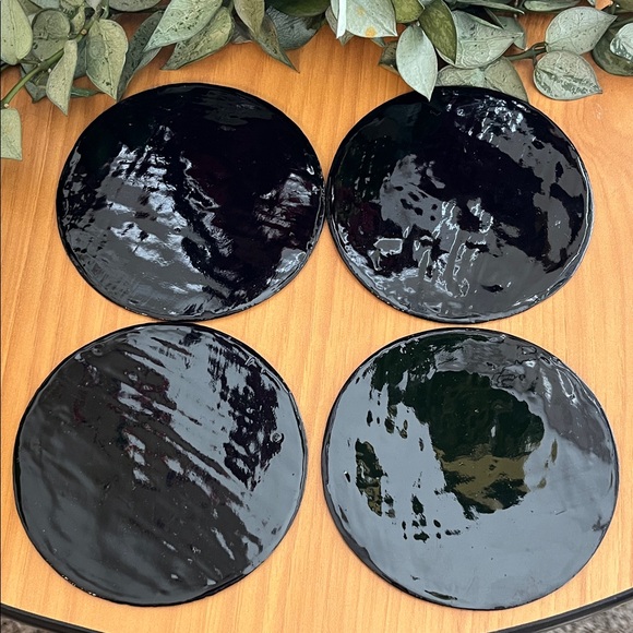 Chinese Vintage Lacquer Wear Coaster Set 4 Pieces - Picture 4 of 10